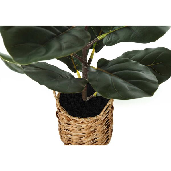 Brown Green 28-Inch Indoor Faux Fake Floor Potted Real Touch Artificial Plant, image 3